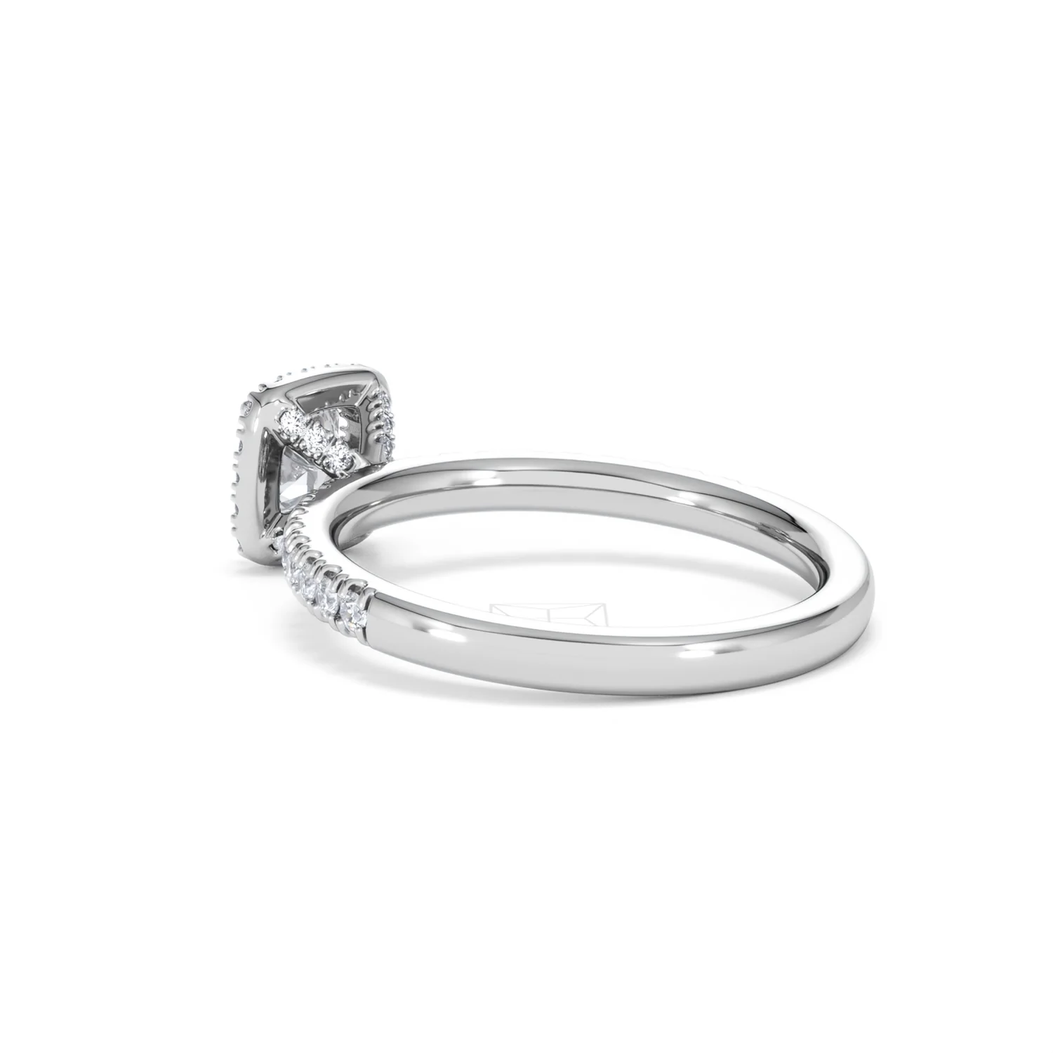 Beatrice Diamond Halo Engagement Ring 18K White Gold 1ct G/VS2 - Image 58