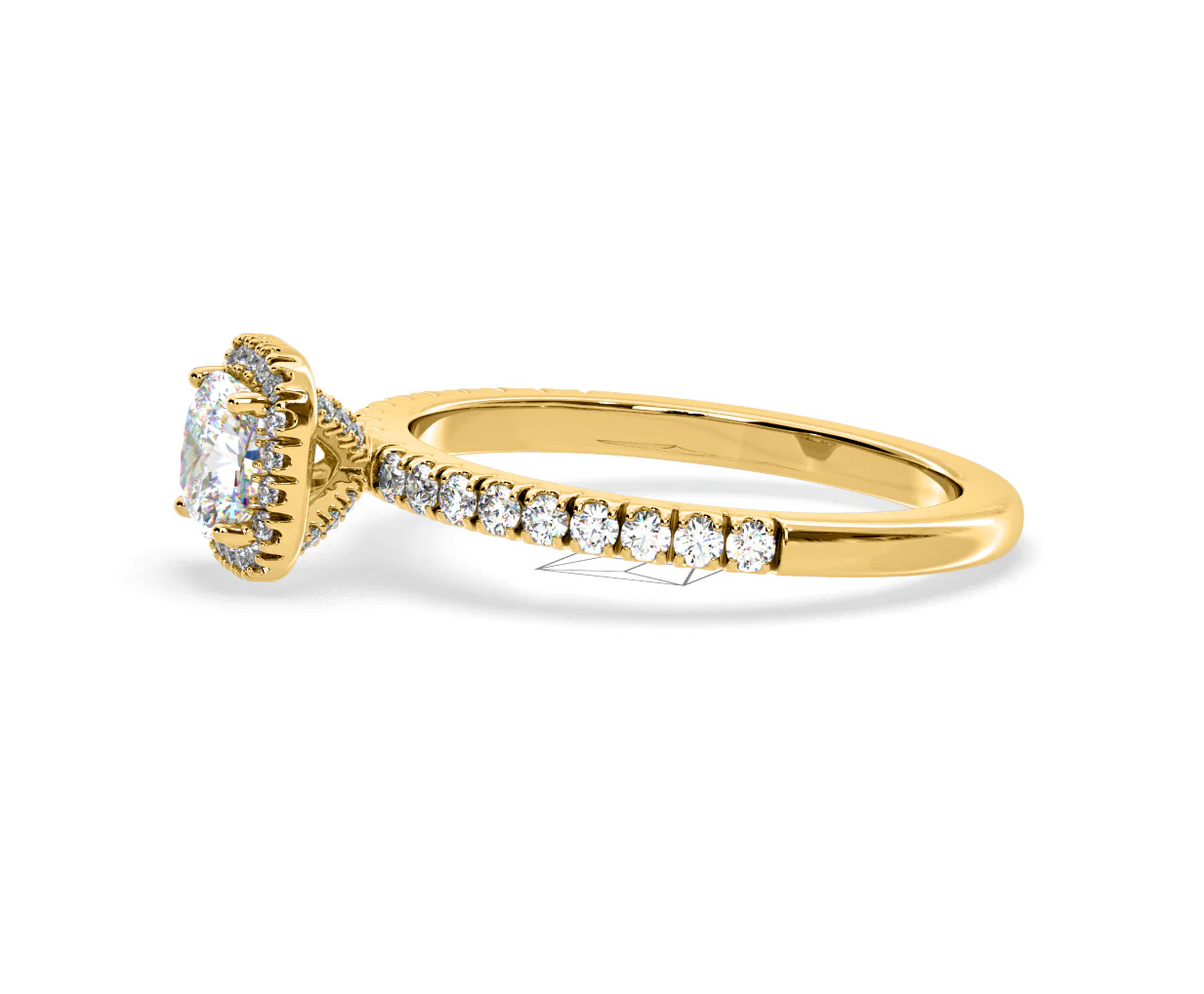 Beatrice GIA Diamond Halo Engagement Ring in 18K Gold 1.25ct G/SI2 - Image 104