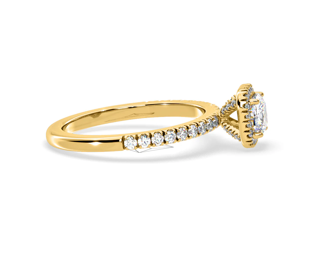 Beatrice GIA Diamond Halo Engagement Ring in 18K Gold 1.25ct G/SI2 - Image 149