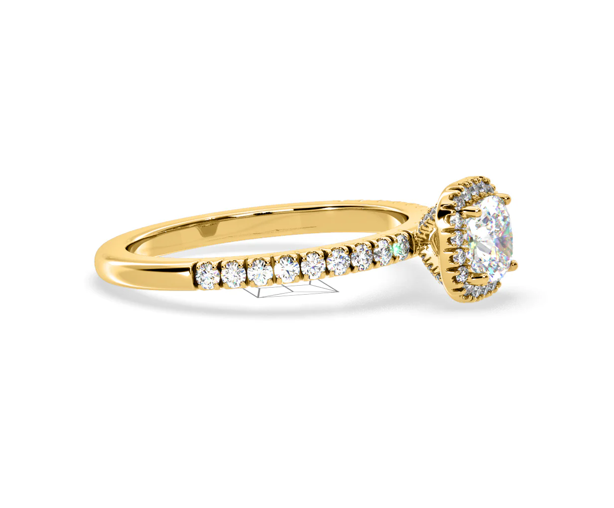 Beatrice GIA Diamond Halo Engagement Ring in 18K Gold 1.25ct G/SI2 - Image 153