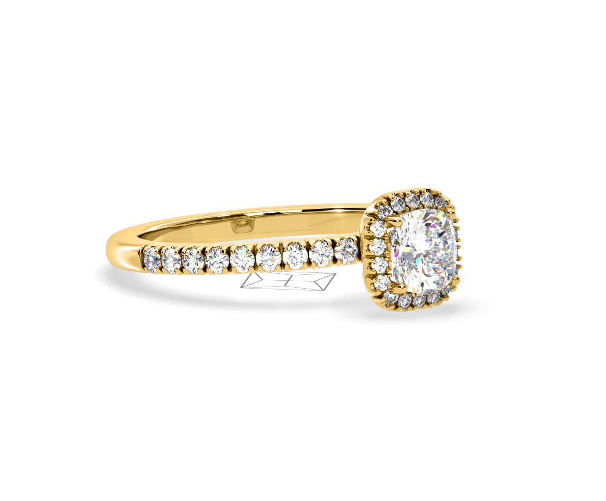 Beatrice GIA Diamond Halo Engagement Ring in 18K Gold 1.25ct G/SI2 - Image 159