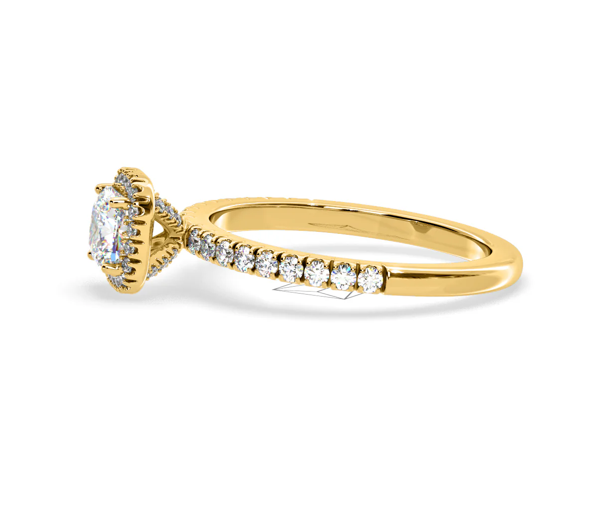 Beatrice Diamond Halo Engagement Ring in 18K Gold 1ct G/SI2 - Image 105