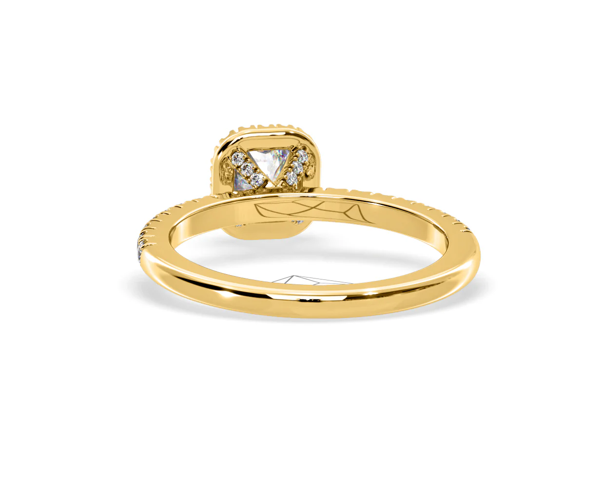 Beatrice Diamond Halo Engagement Ring in 18K Gold 1ct G/SI2 - Image 125