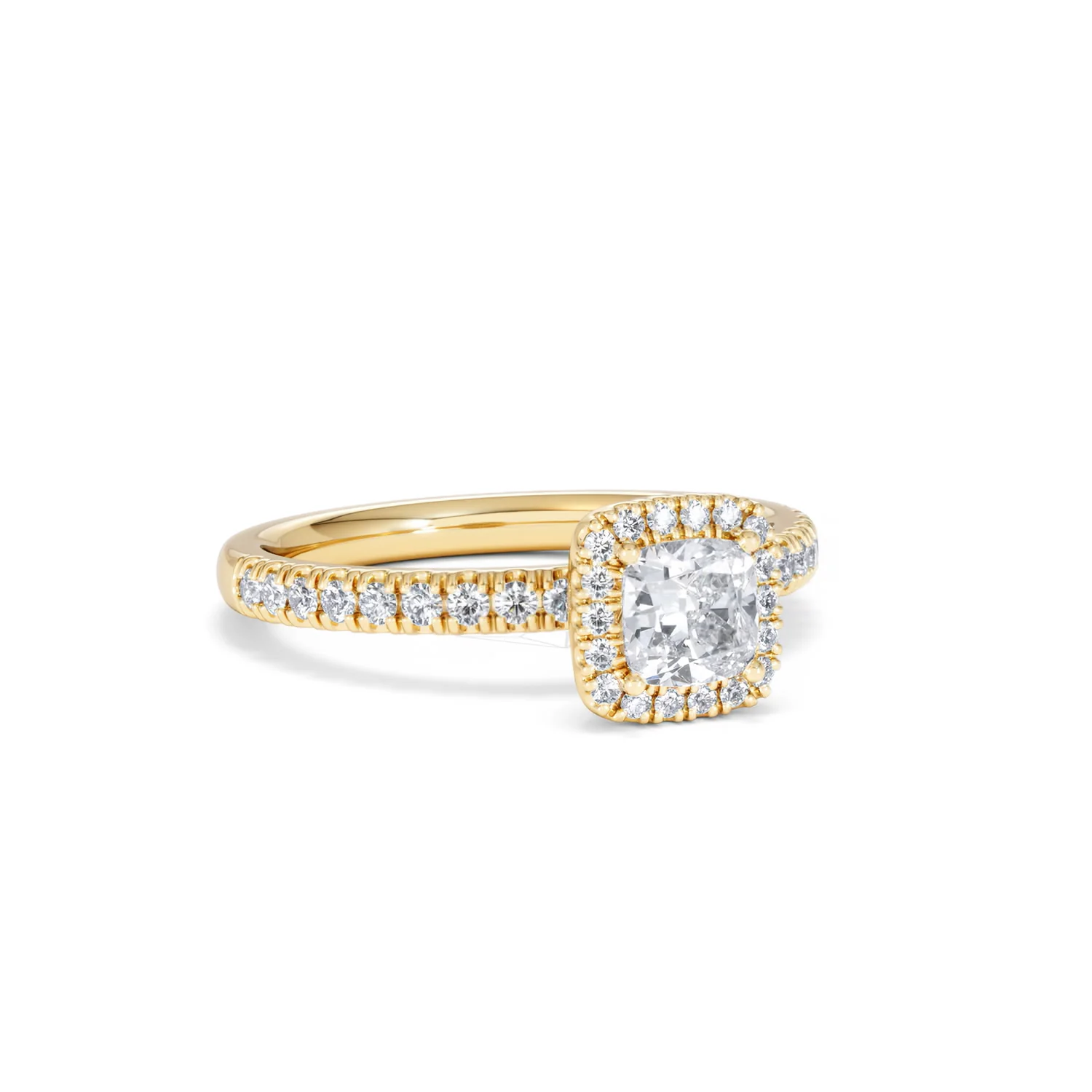 Beatrice Diamond Halo Engagement Ring in 18K Gold 1ct G/SI2 - Image 13