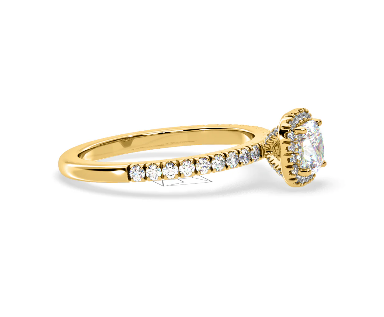 Beatrice Diamond Halo Engagement Ring in 18K Gold 1ct G/SI2 - Image 152