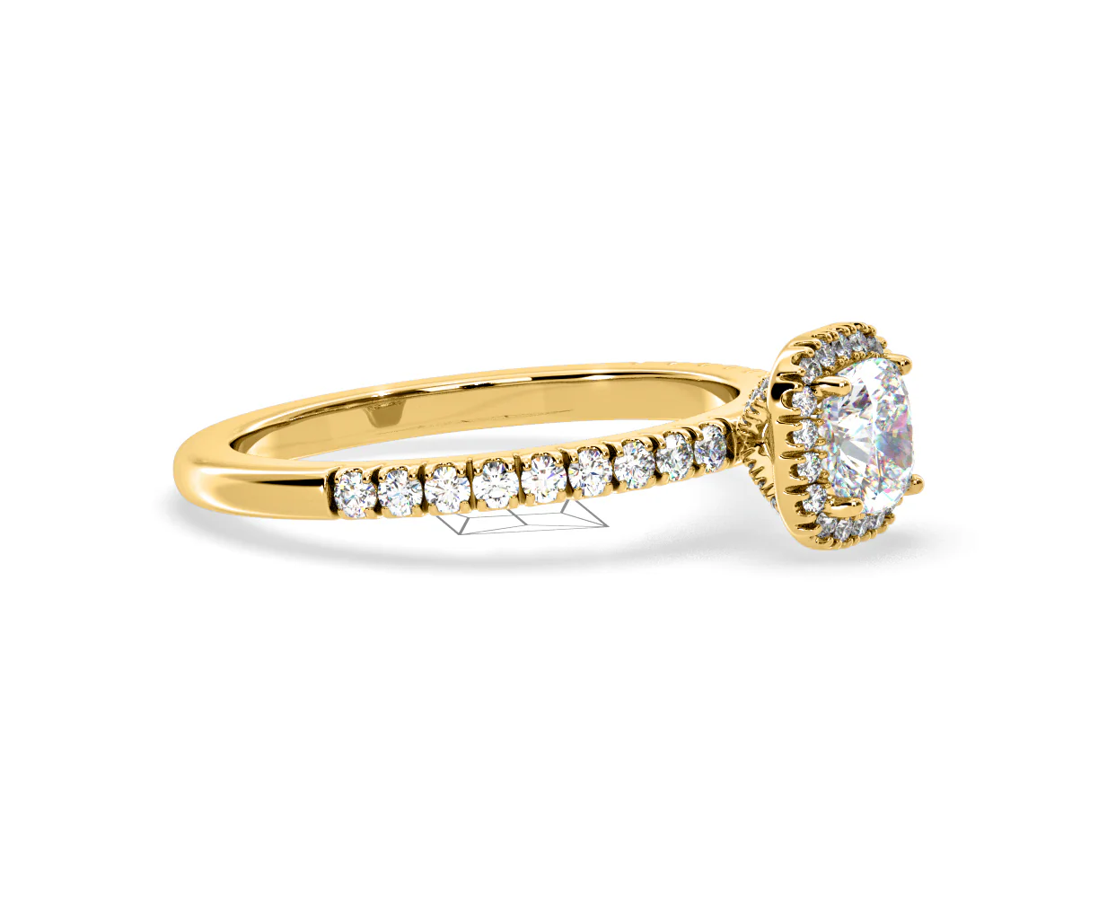 Beatrice Diamond Halo Engagement Ring in 18K Gold 1ct G/SI2 - Image 154