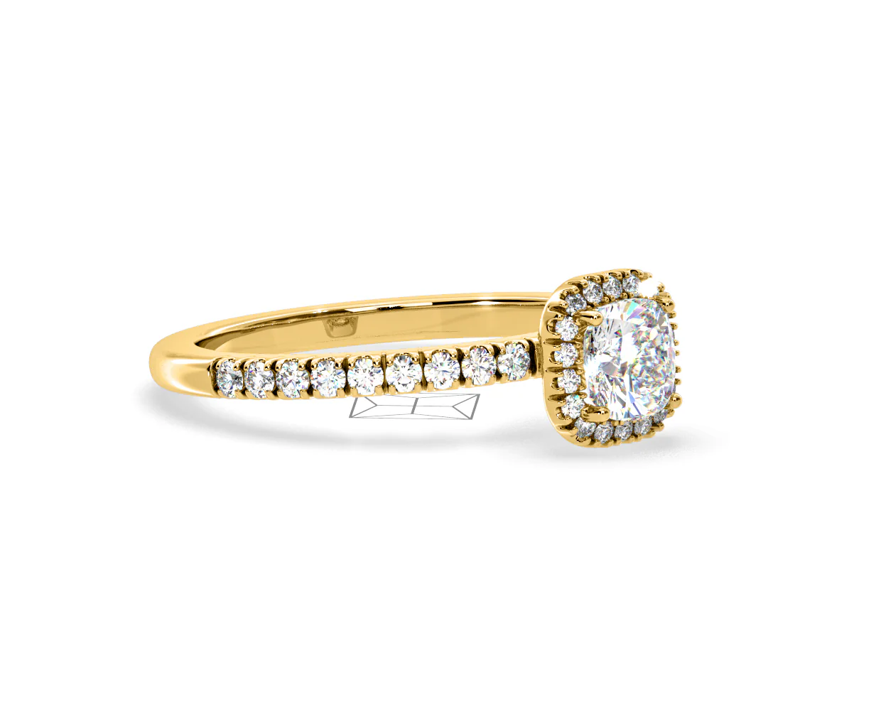 Beatrice Diamond Halo Engagement Ring in 18K Gold 1ct G/SI2 - Image 158