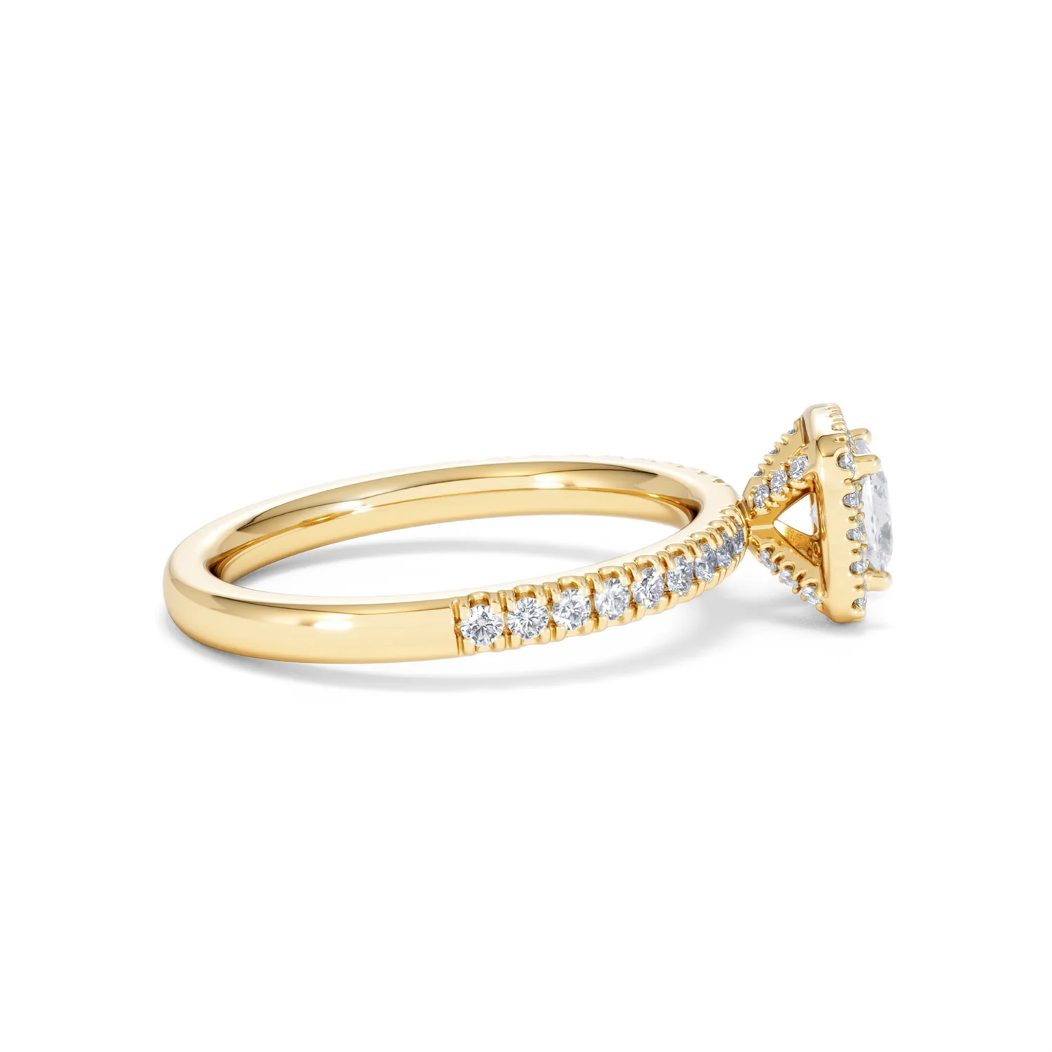 Beatrice Diamond Halo Engagement Ring in 18K Gold 1ct G/SI2 - Image 28