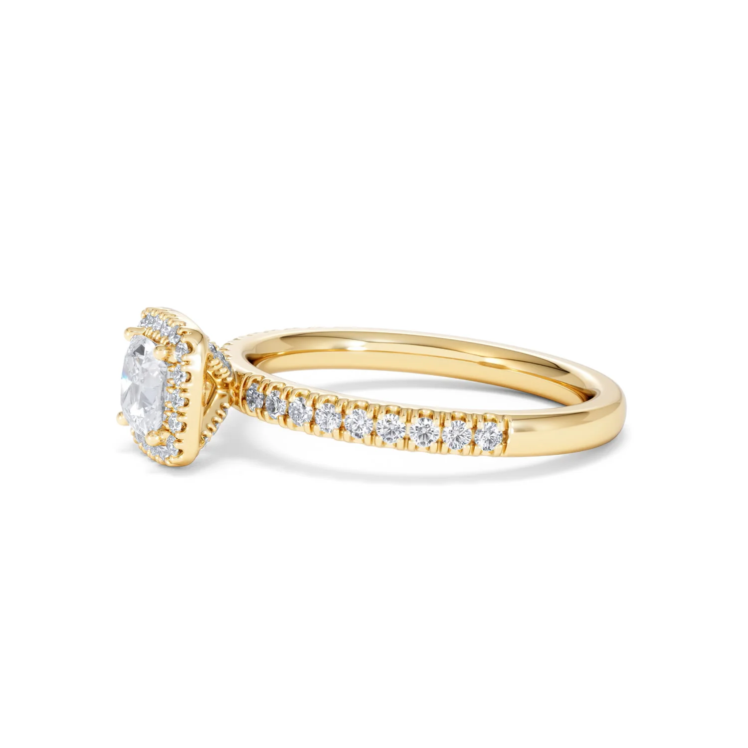Beatrice Diamond Halo Engagement Ring in 18K Gold 1ct G/SI2 - Image 73