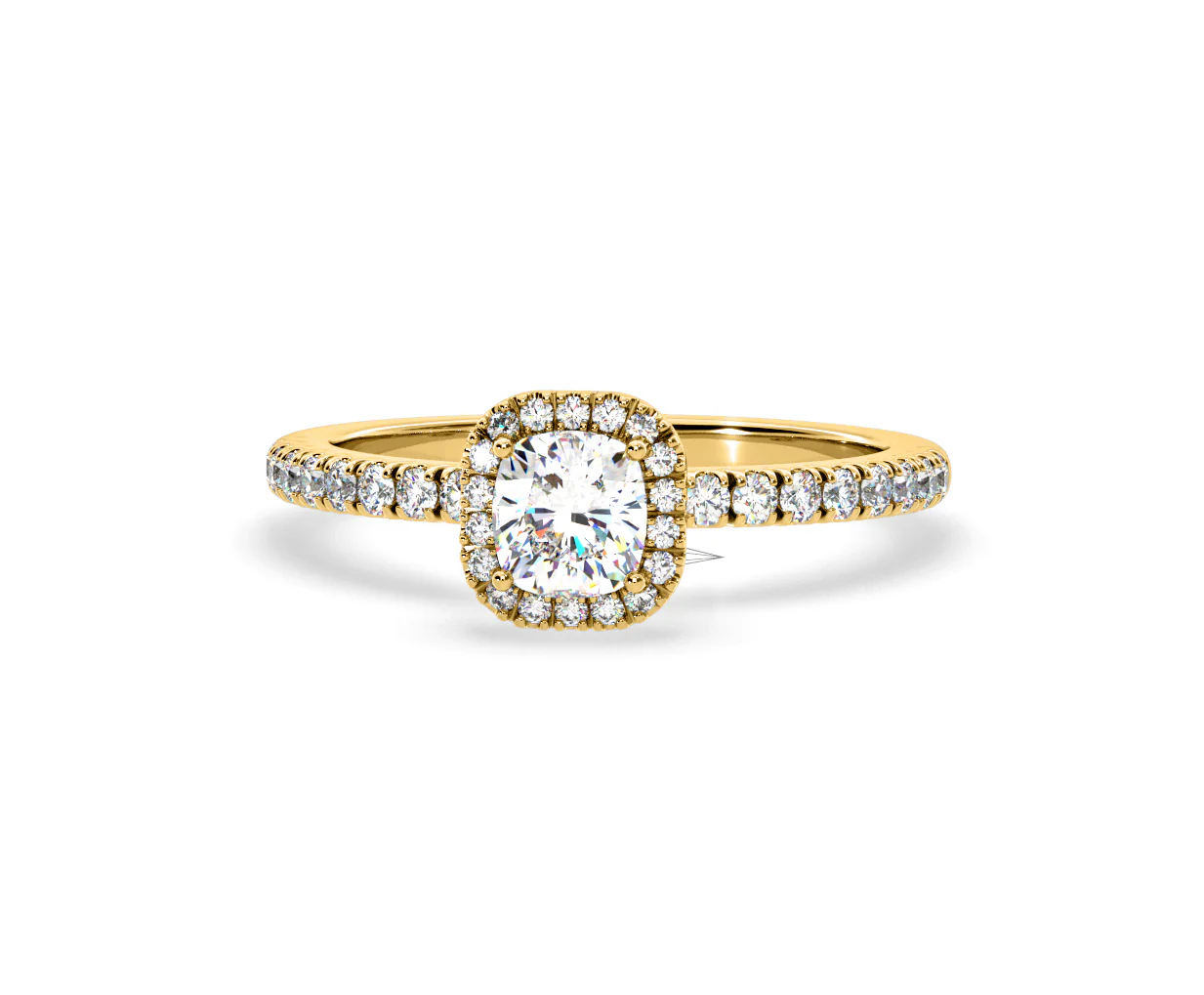 Beatrice Diamond Halo Engagement Ring in 18K Gold 1ct G/SI2 - Image 89