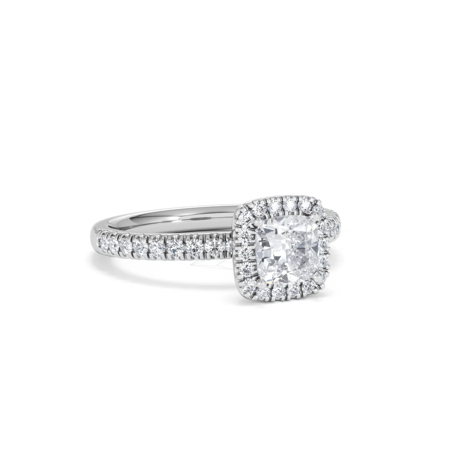 Beatrice GIA Diamond Halo Engagement Ring in Platinum 1.25ct G/SI2 - Image 13