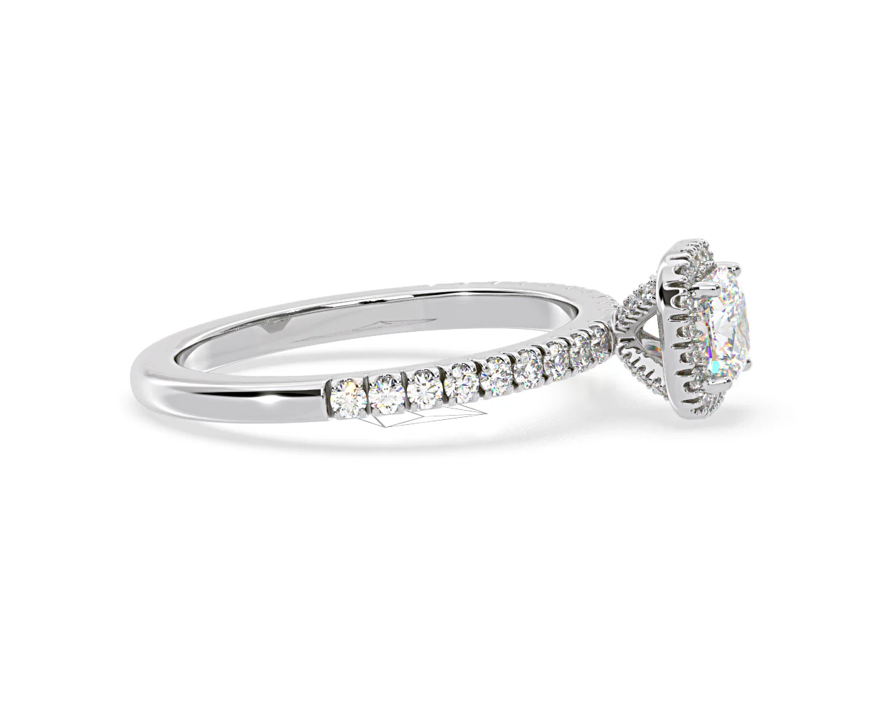 Beatrice GIA Diamond Halo Engagement Ring in Platinum 1.25ct G/SI2 - Image 150