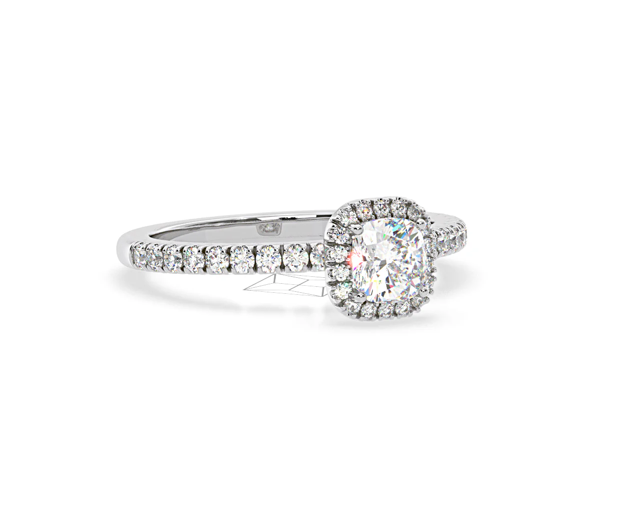 Beatrice GIA Diamond Halo Engagement Ring in Platinum 1.25ct G/SI2 - Image 162