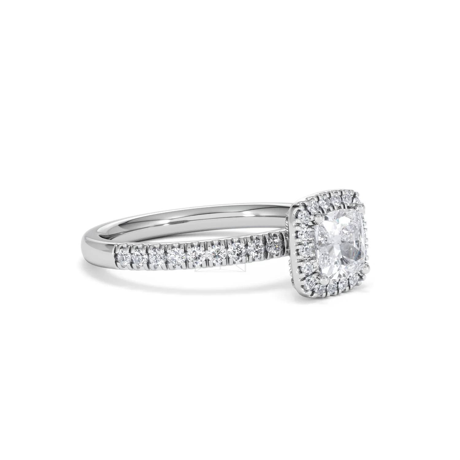 Beatrice GIA Diamond Halo Engagement Ring in Platinum 1.25ct G/SI2 - Image 18