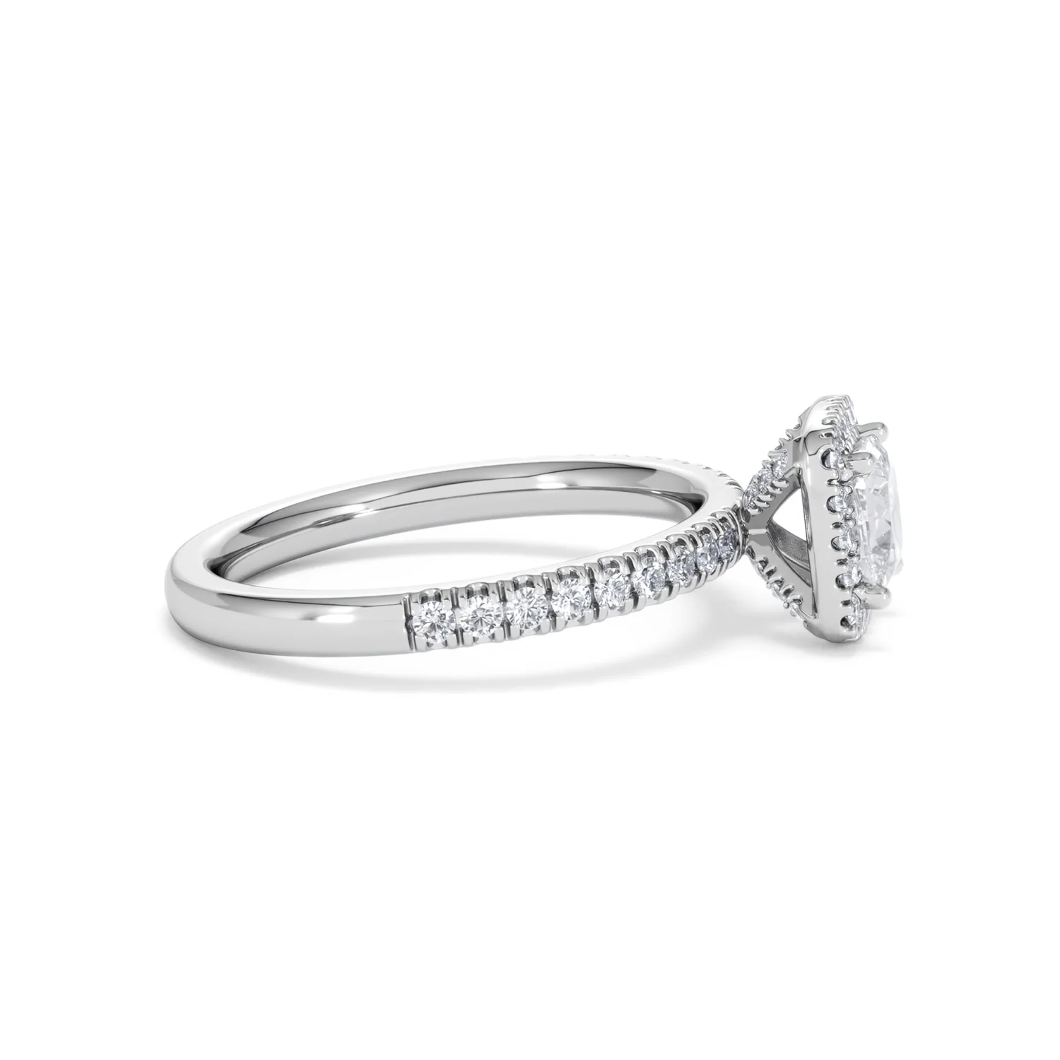 Beatrice GIA Diamond Halo Engagement Ring in Platinum 1.25ct G/SI2 - Image 26