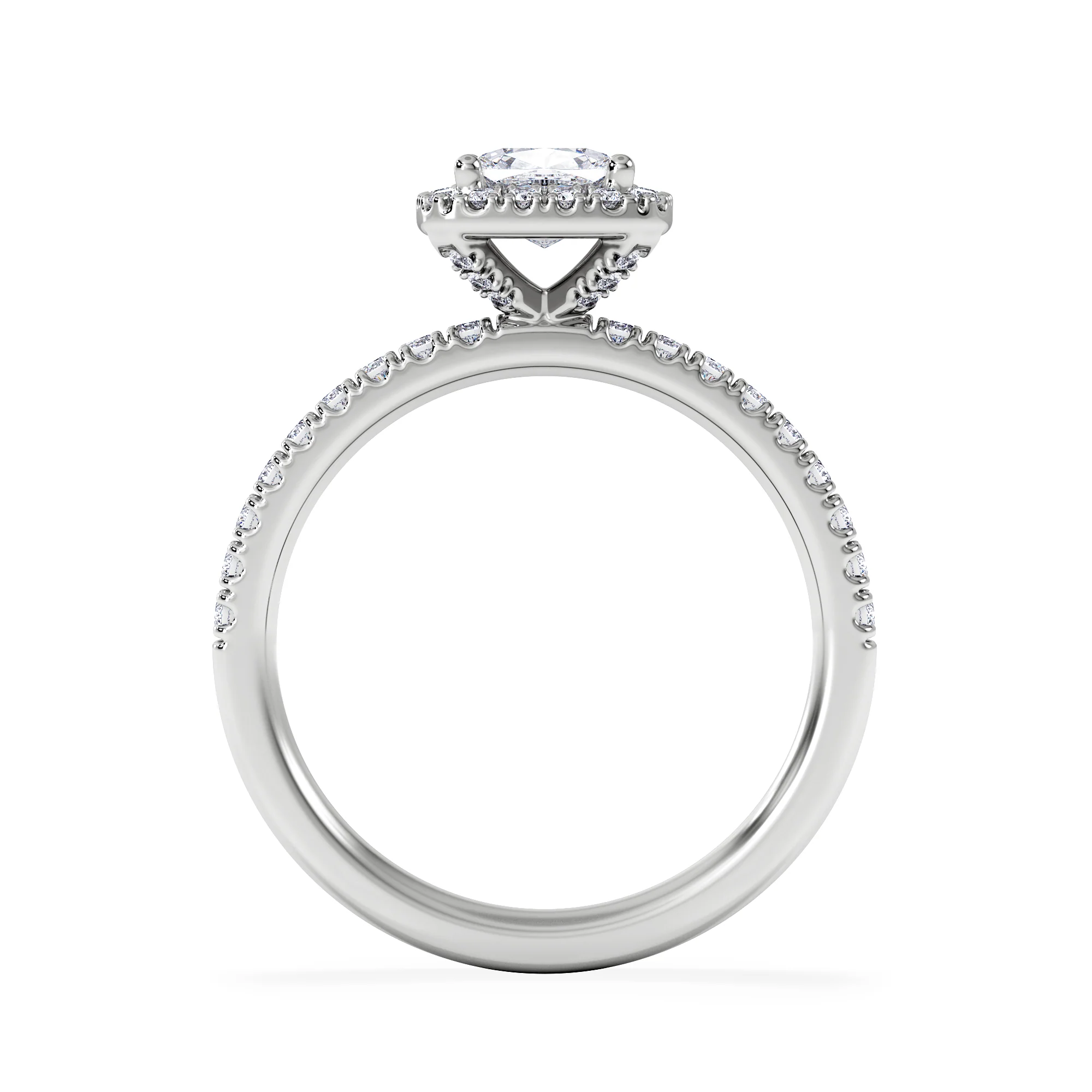 Beatrice GIA Diamond Halo Engagement Ring in Platinum 1.25ct G/SI2 - Image 3