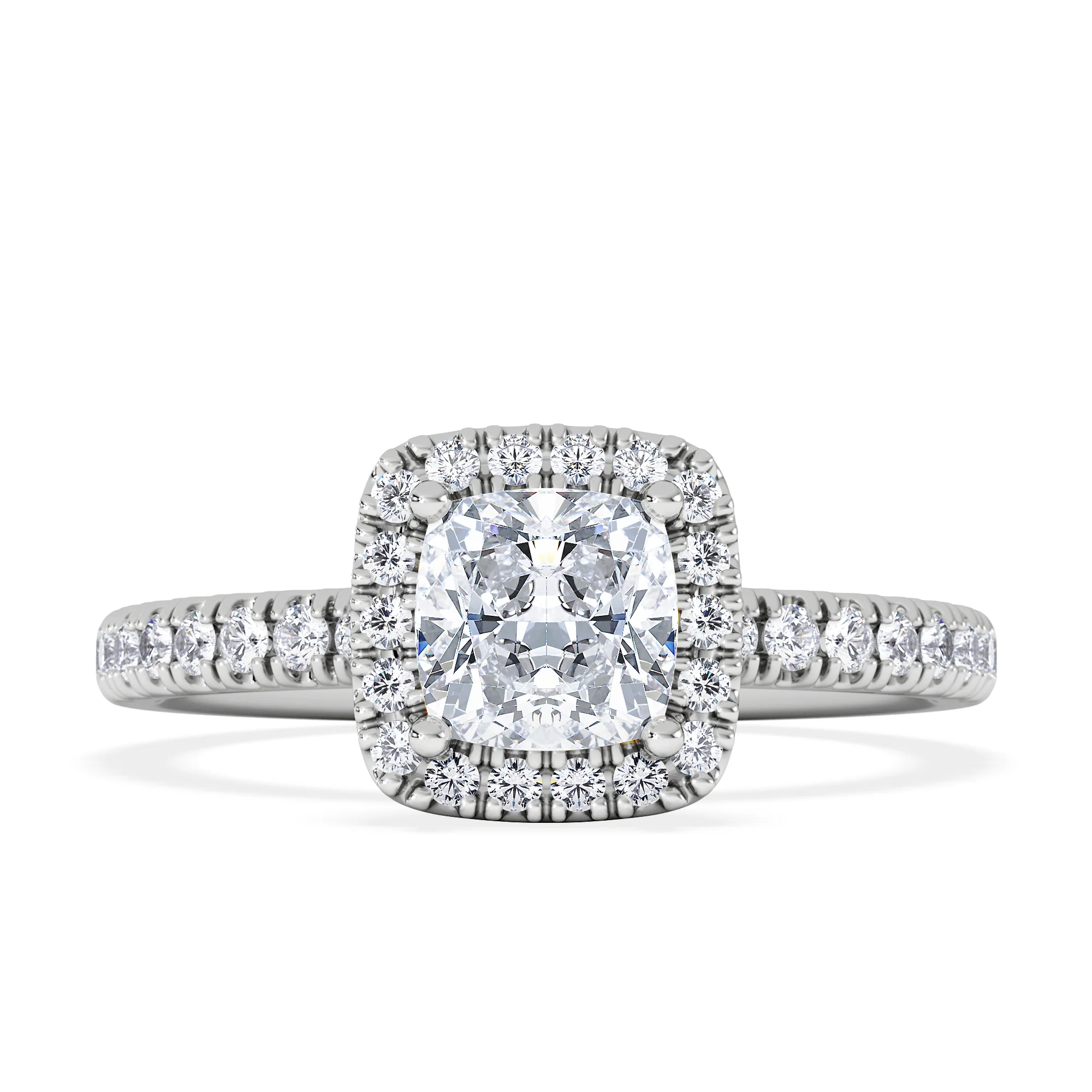 Beatrice GIA Diamond Halo Engagement Ring in Platinum 1.25ct G/SI2 - Image 6