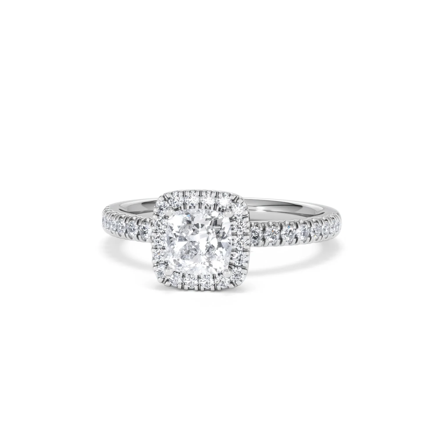 Beatrice GIA Diamond Halo Engagement Ring in Platinum 1.25ct G/SI2 - Image 86