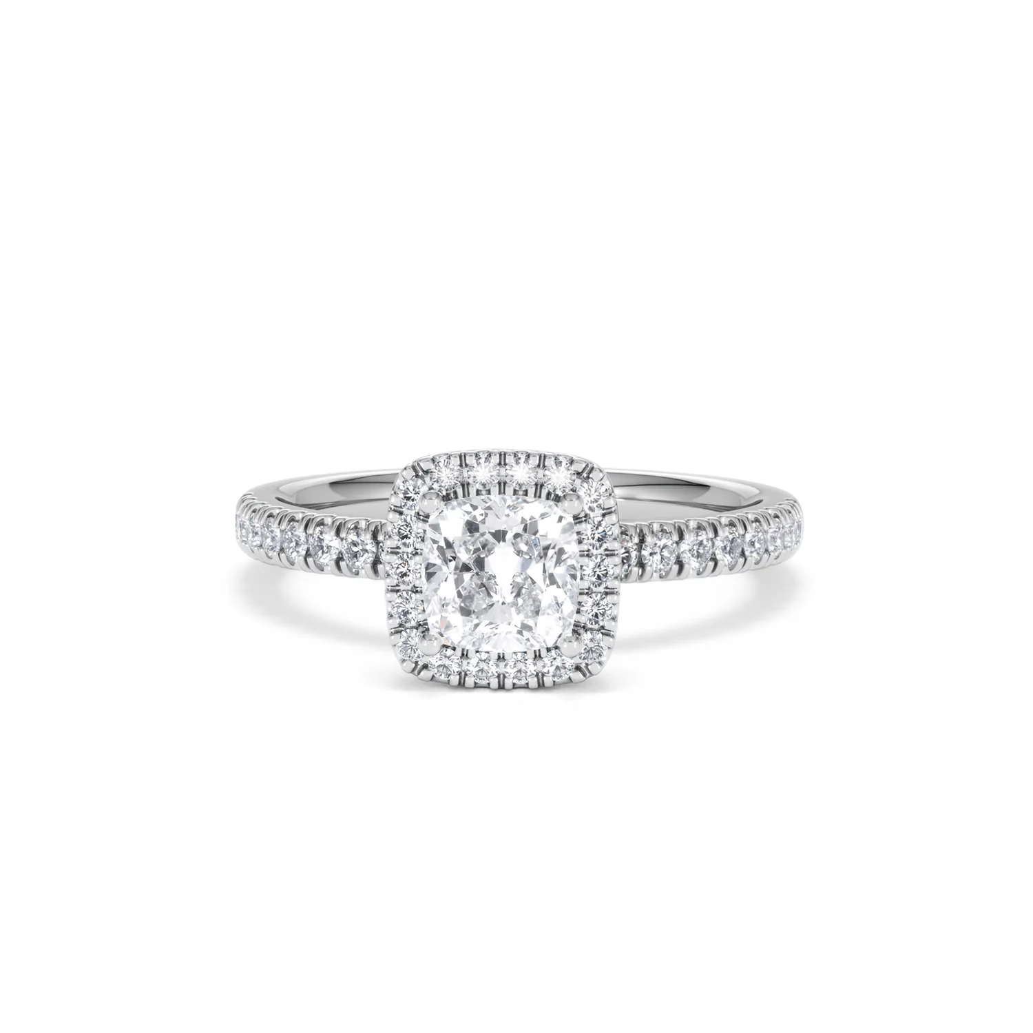 Beatrice GIA Diamond Halo Engagement Ring in Platinum 1.25ct G/SI2 - Image 87