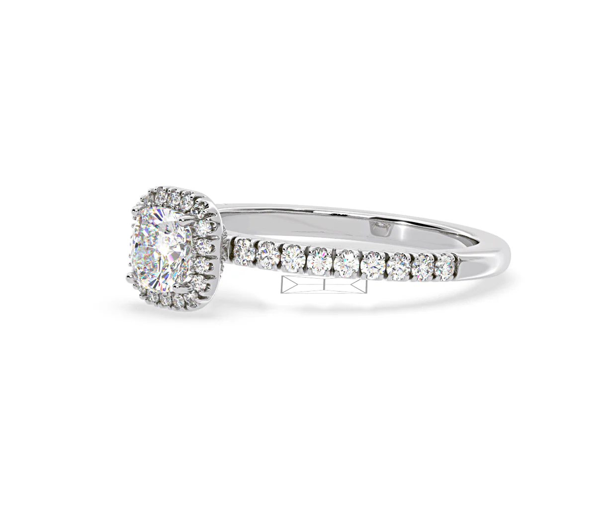 Beatrice GIA Diamond Halo Engagement Ring in Platinum 1.25ct G/SI2 - Image 98