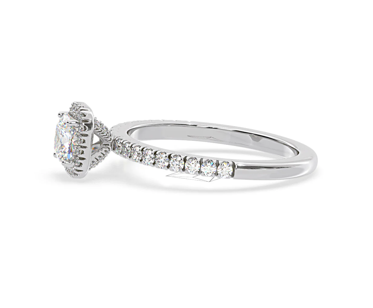 Beatrice GIA Diamond Halo Engagement Ring in Platinum 1.25ct G/VS1 - Image 24