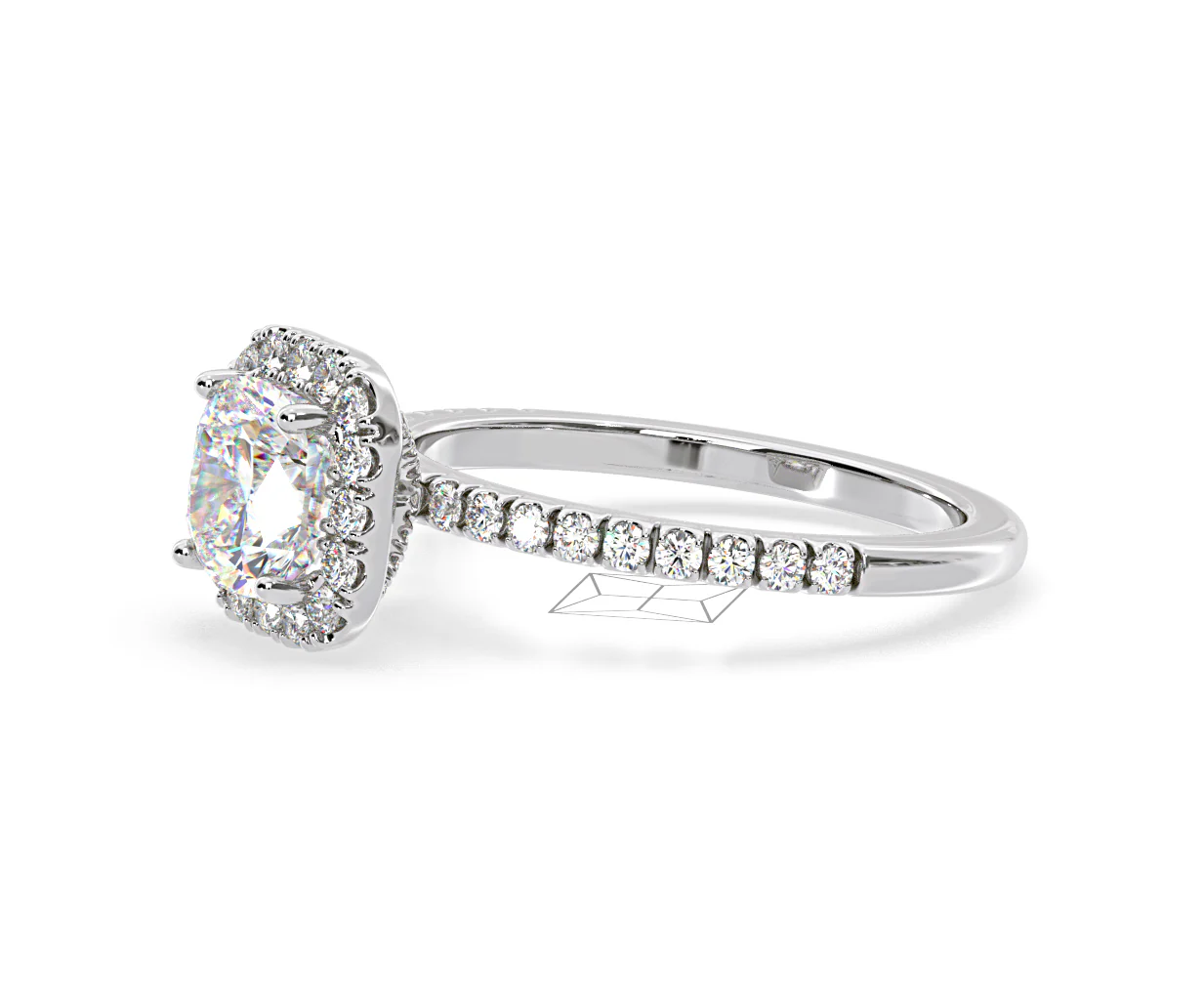 Beatrice GIA Diamond Halo Engagement Ring in Platinum 1.48ct G/SI2 - Image 20