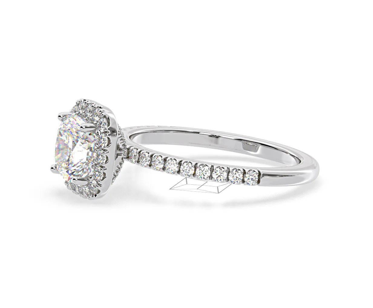 Beatrice GIA Diamond Halo Engagement Ring in Platinum 1.48ct G/SI2 - Image 21