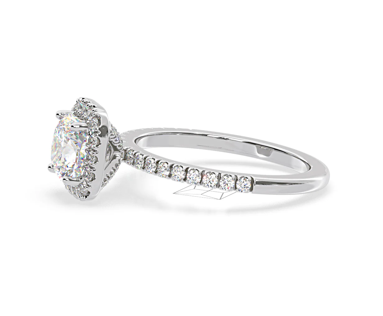 Beatrice GIA Diamond Halo Engagement Ring in Platinum 1.48ct G/SI2 - Image 23