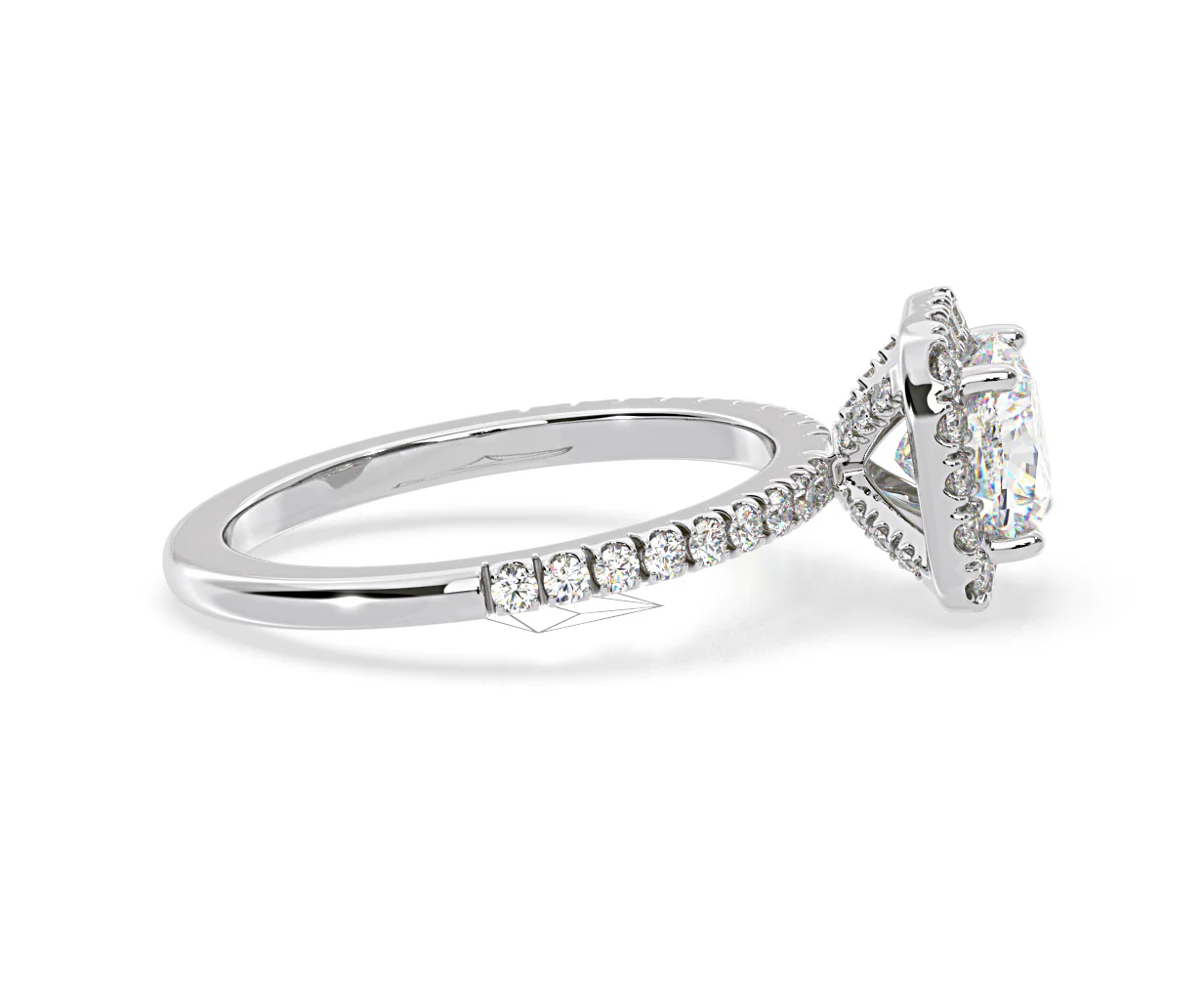 Beatrice GIA Diamond Halo Engagement Ring in Platinum 1.48ct G/SI2 - Image 67