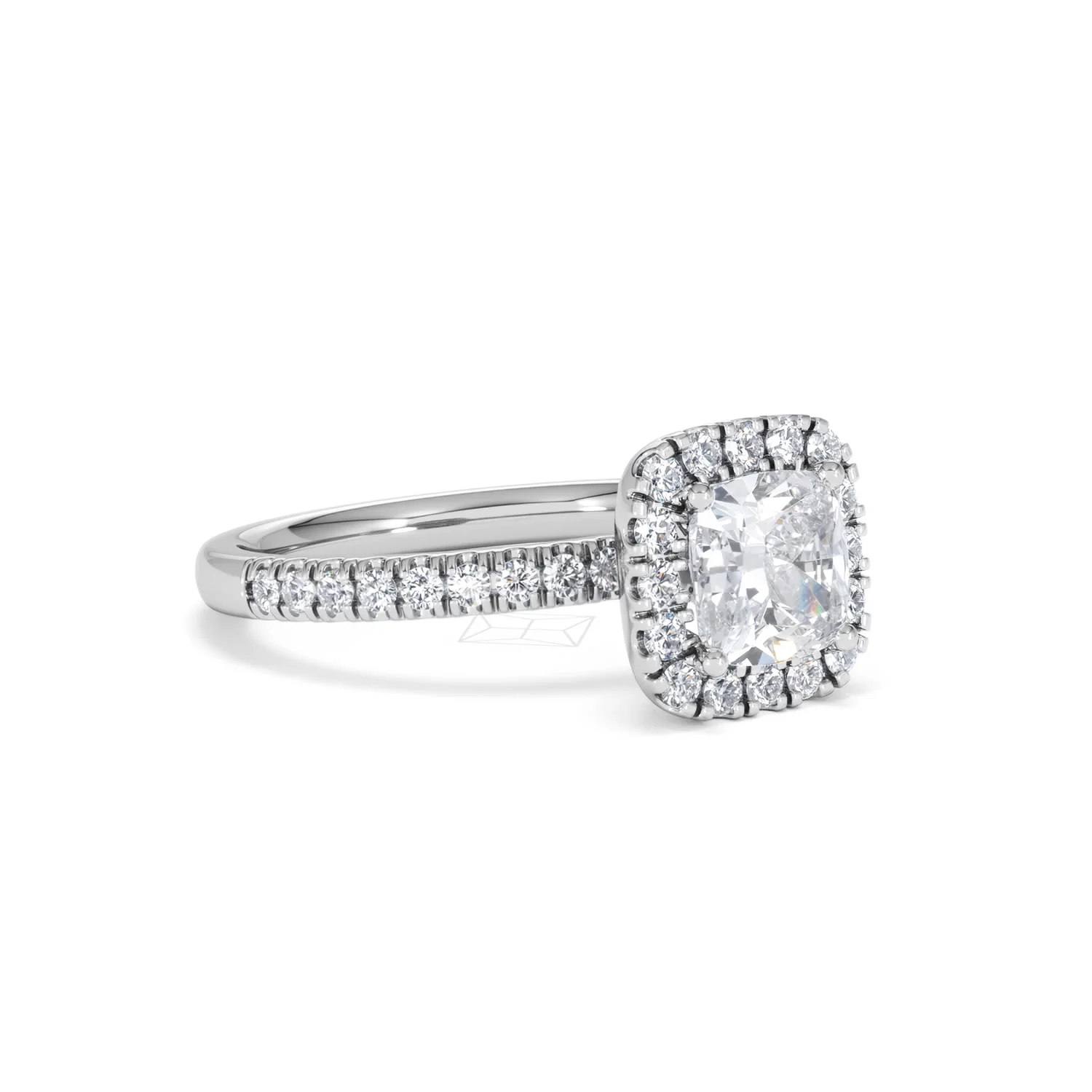Beatrice GIA Diamond Halo Engagement Ring in Platinum 1.65ct G/VS2 - Image 16