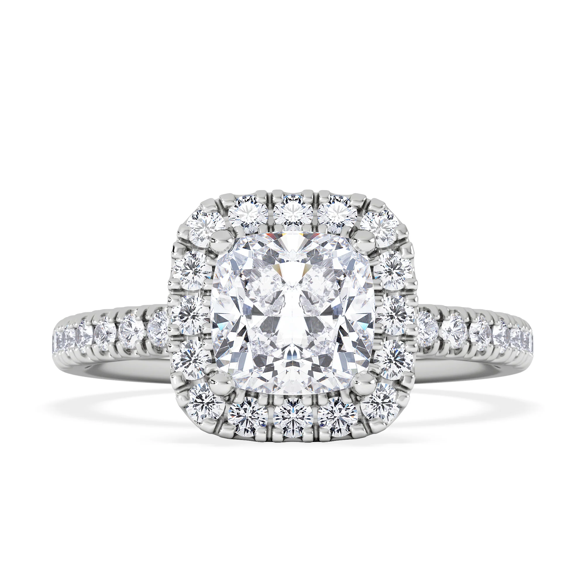 Beatrice GIA Diamond Halo Engagement Ring in Platinum 1.65ct G/VS2 - Image 6