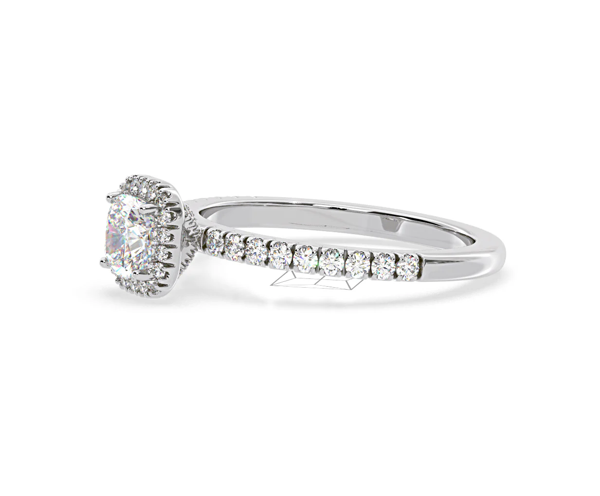 Beatrice Diamond Halo Engagement Ring in Platinum 1ct G/VS1 - Image 20