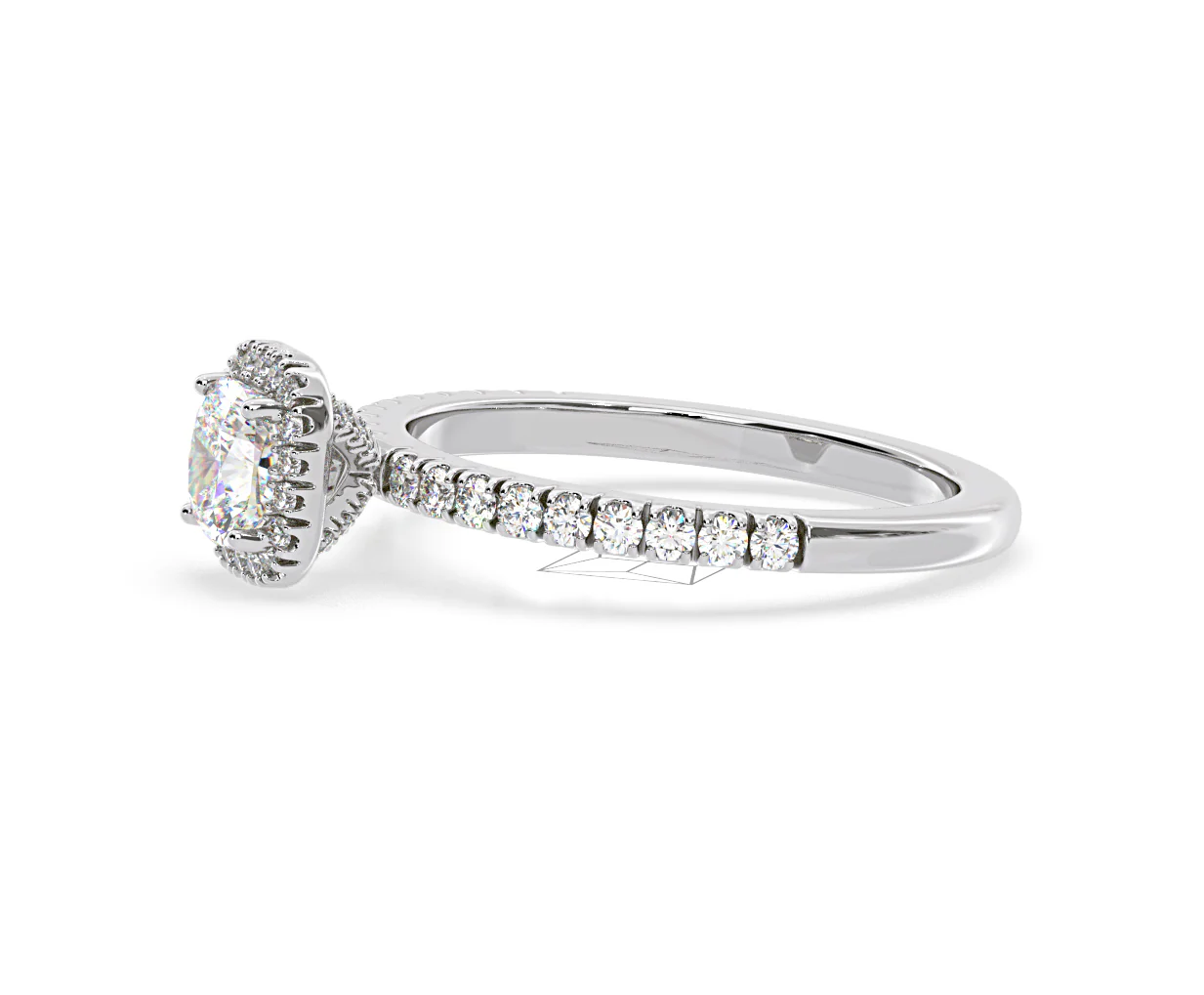 Beatrice Diamond Halo Engagement Ring in Platinum 1ct G/VS1 - Image 22
