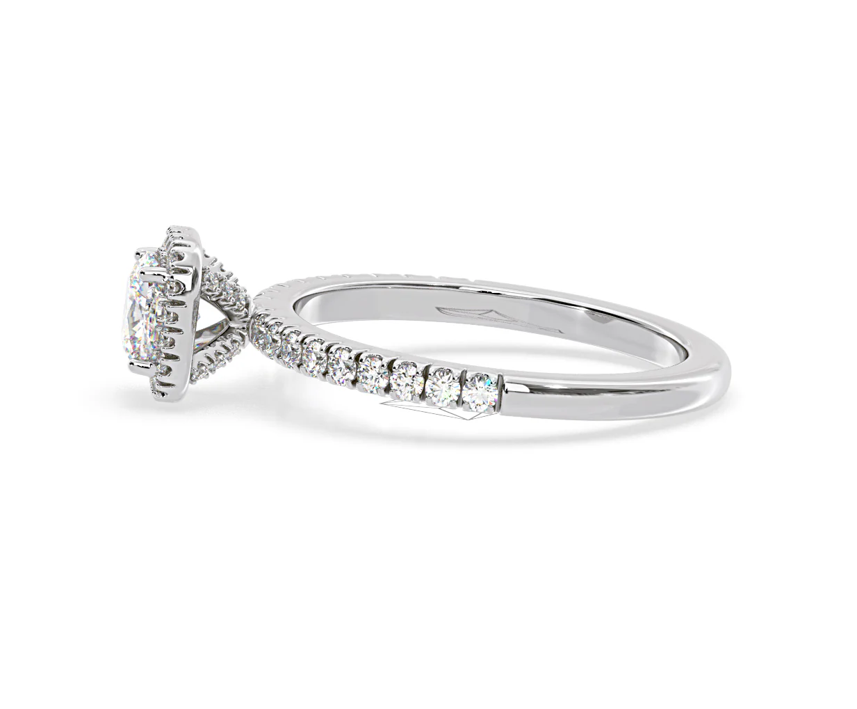 Beatrice Diamond Halo Engagement Ring in Platinum 1ct G/VS1 - Image 26