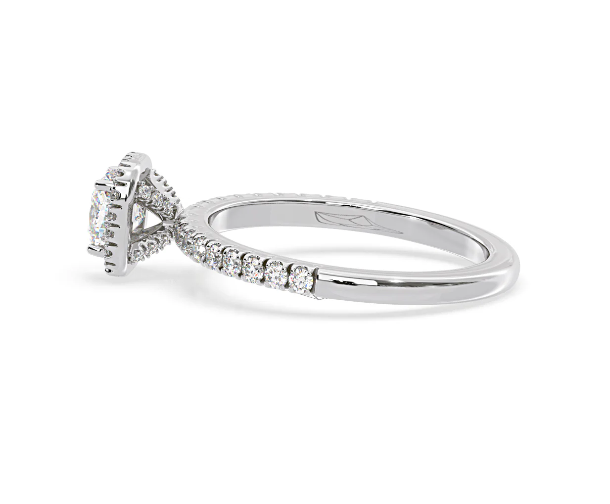 Beatrice Diamond Halo Engagement Ring in Platinum 1ct G/VS1 - Image 29