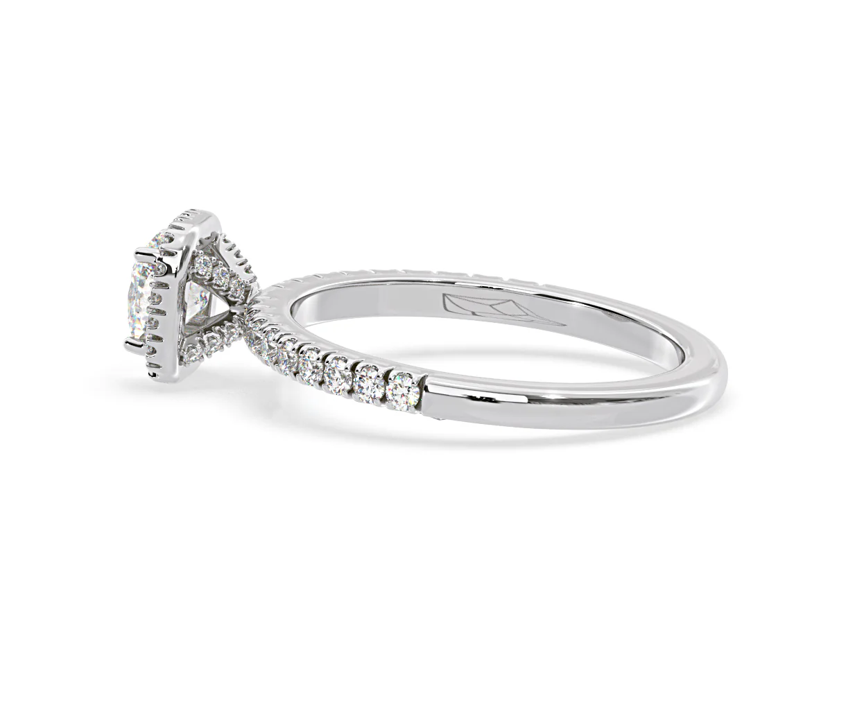Beatrice Diamond Halo Engagement Ring in Platinum 1ct G/VS1 - Image 30