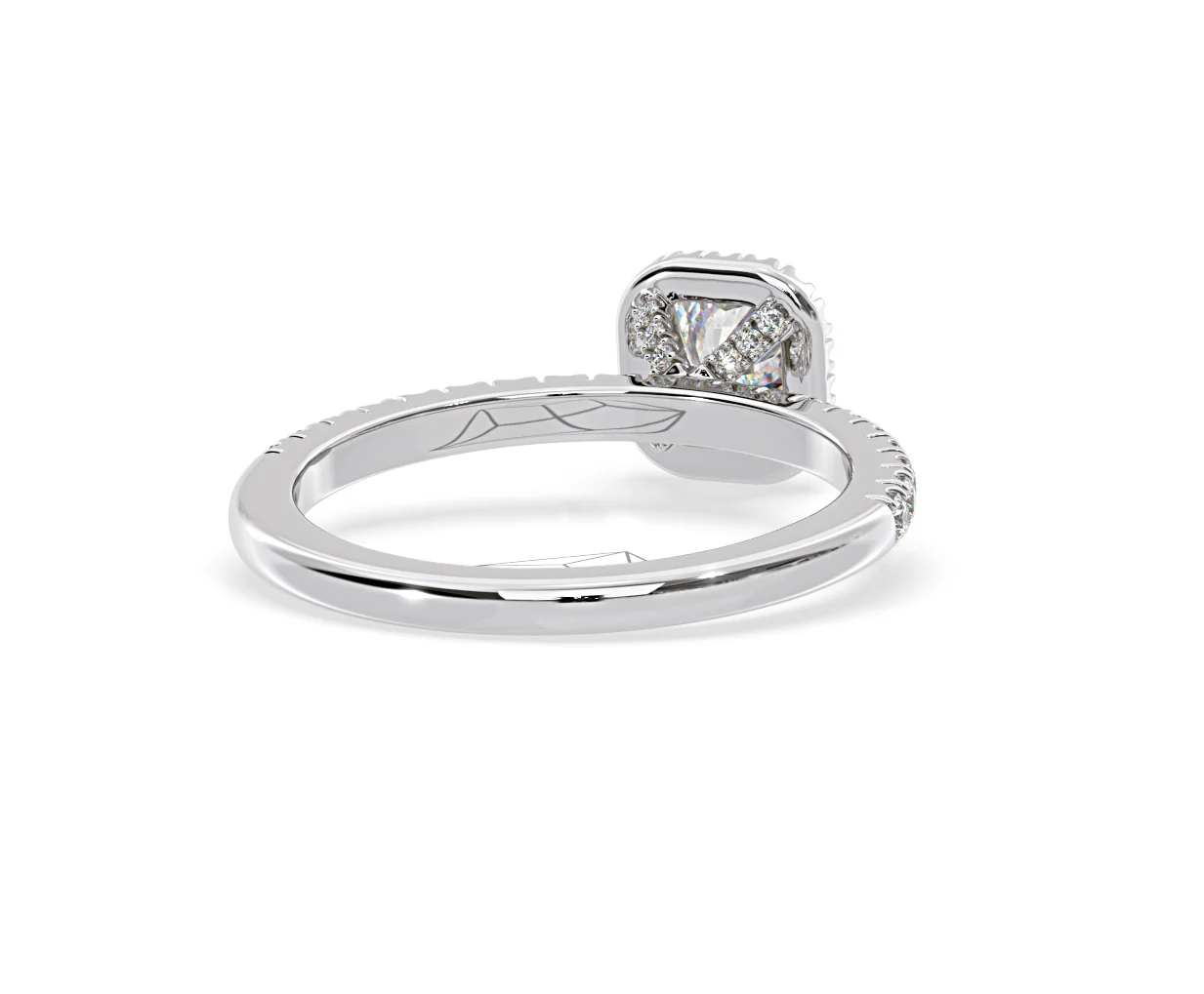 Beatrice Diamond Halo Engagement Ring in Platinum 1ct G/VS1 - Image 51