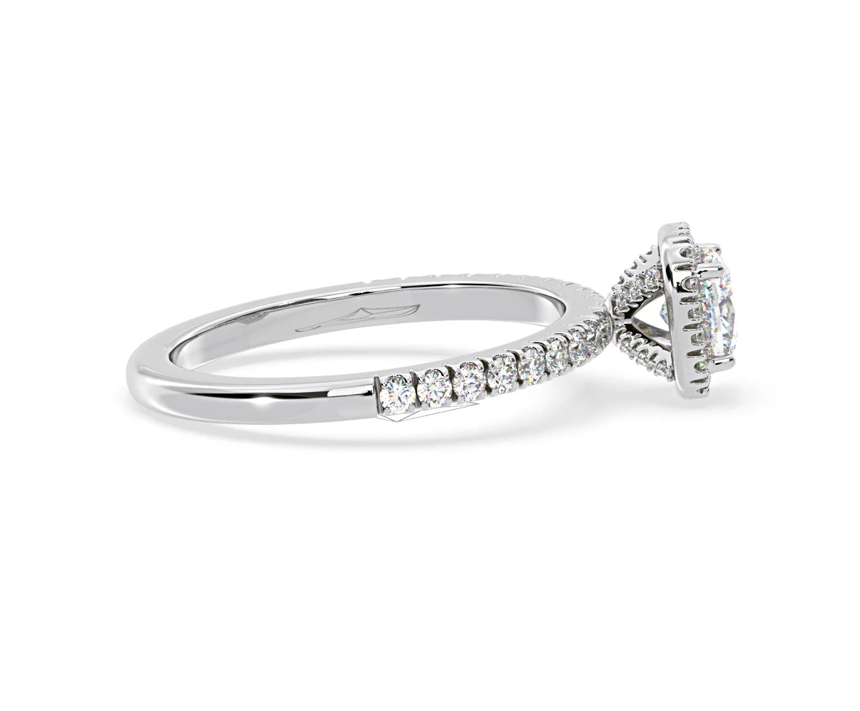 Beatrice Diamond Halo Engagement Ring in Platinum 1ct G/VS1 - Image 66