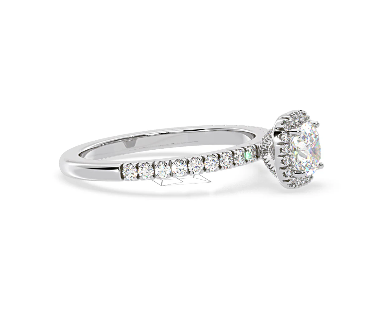 Beatrice Diamond Halo Engagement Ring in Platinum 1ct G/VS1 - Image 72