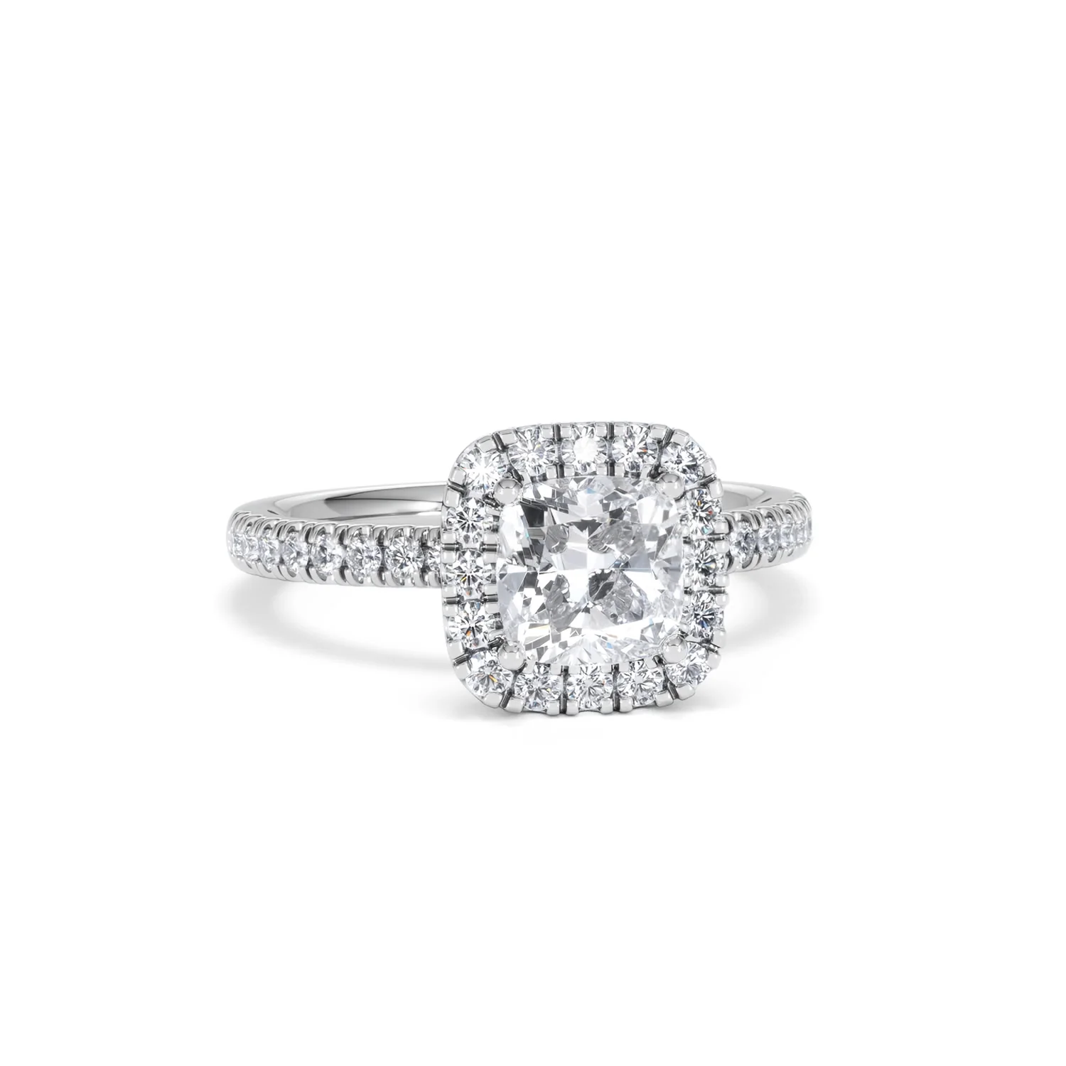 Beatrice Lab Diamond Halo Engagement Ring in Platinum 1.65ct F/VS1 - Image 10