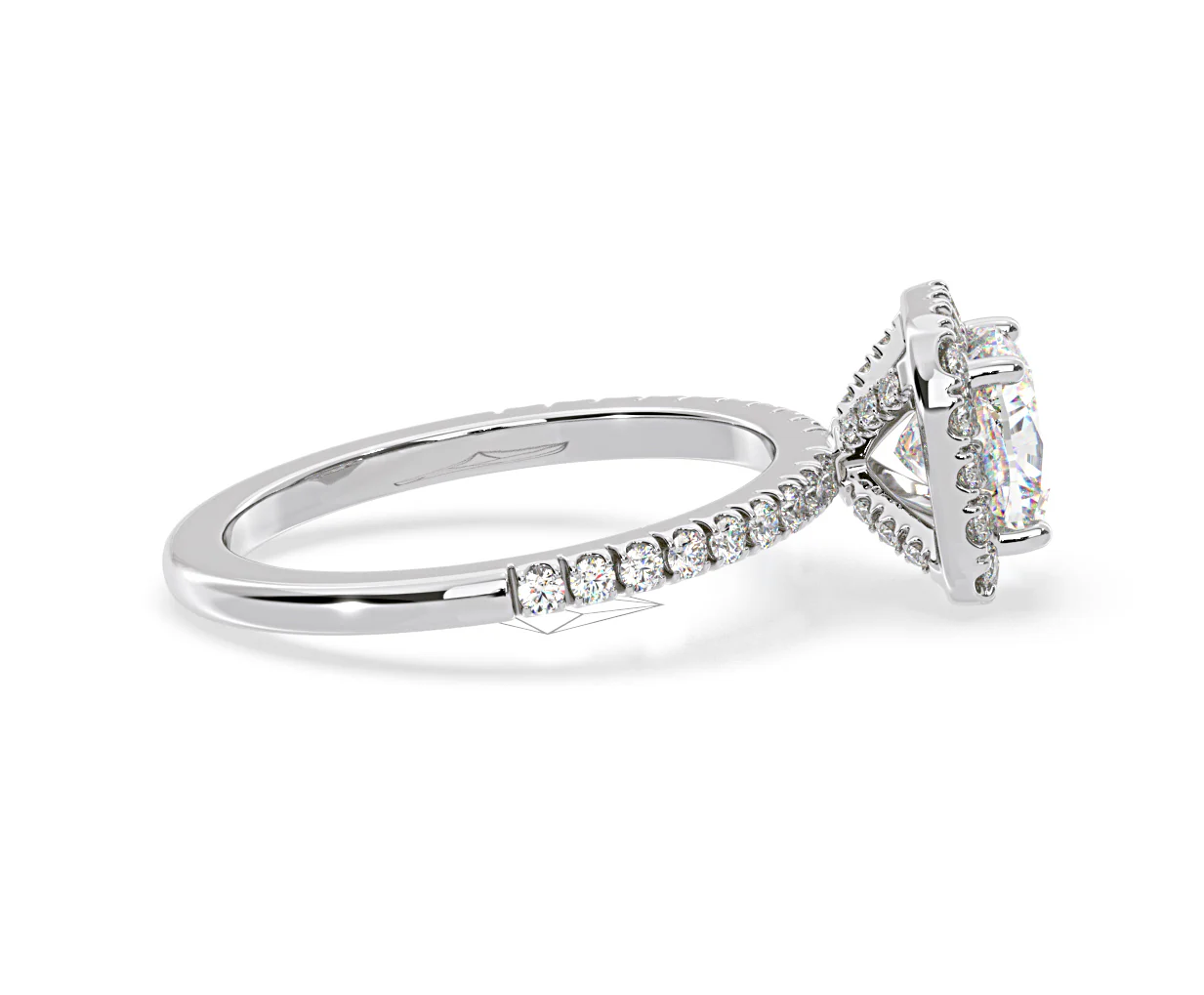 Beatrice Lab Diamond Halo Engagement Ring in Platinum 1.65ct F/VS1 - Image 147