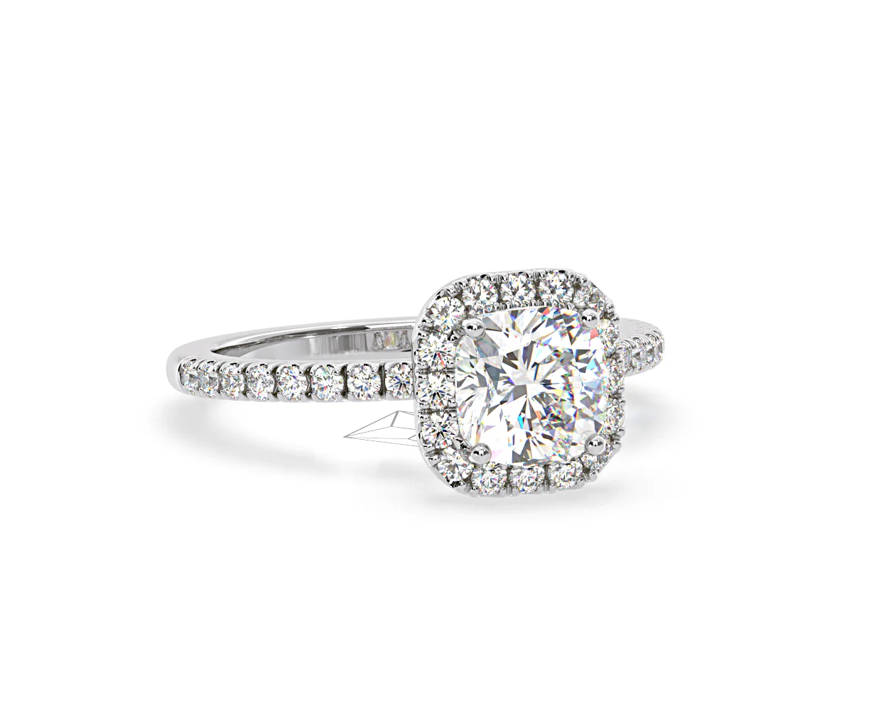 Beatrice Lab Diamond Halo Engagement Ring in Platinum 1.65ct F/VS1 - Image 163