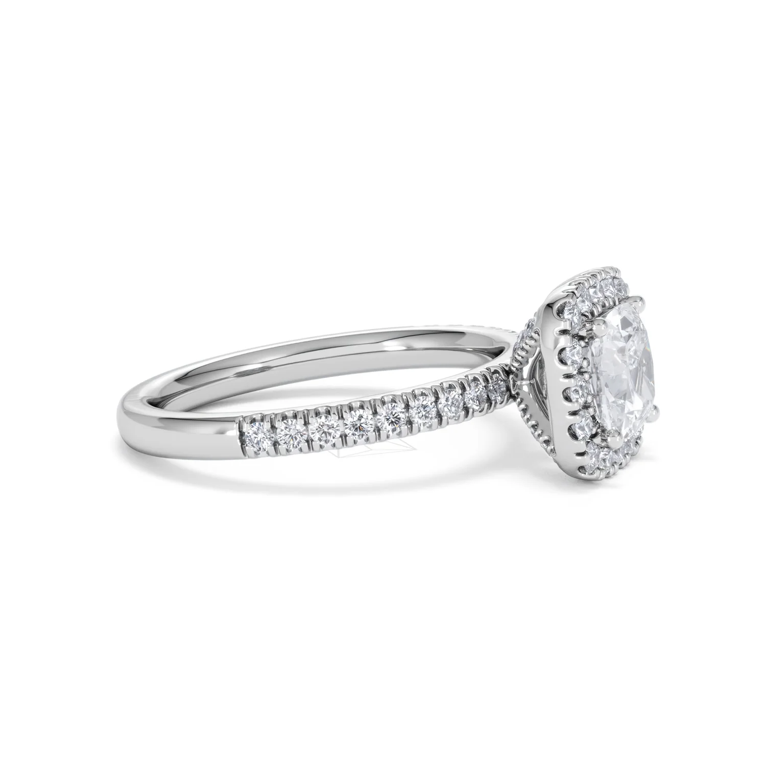 Beatrice Lab Diamond Halo Engagement Ring in Platinum 1.65ct F/VS1 - Image 23