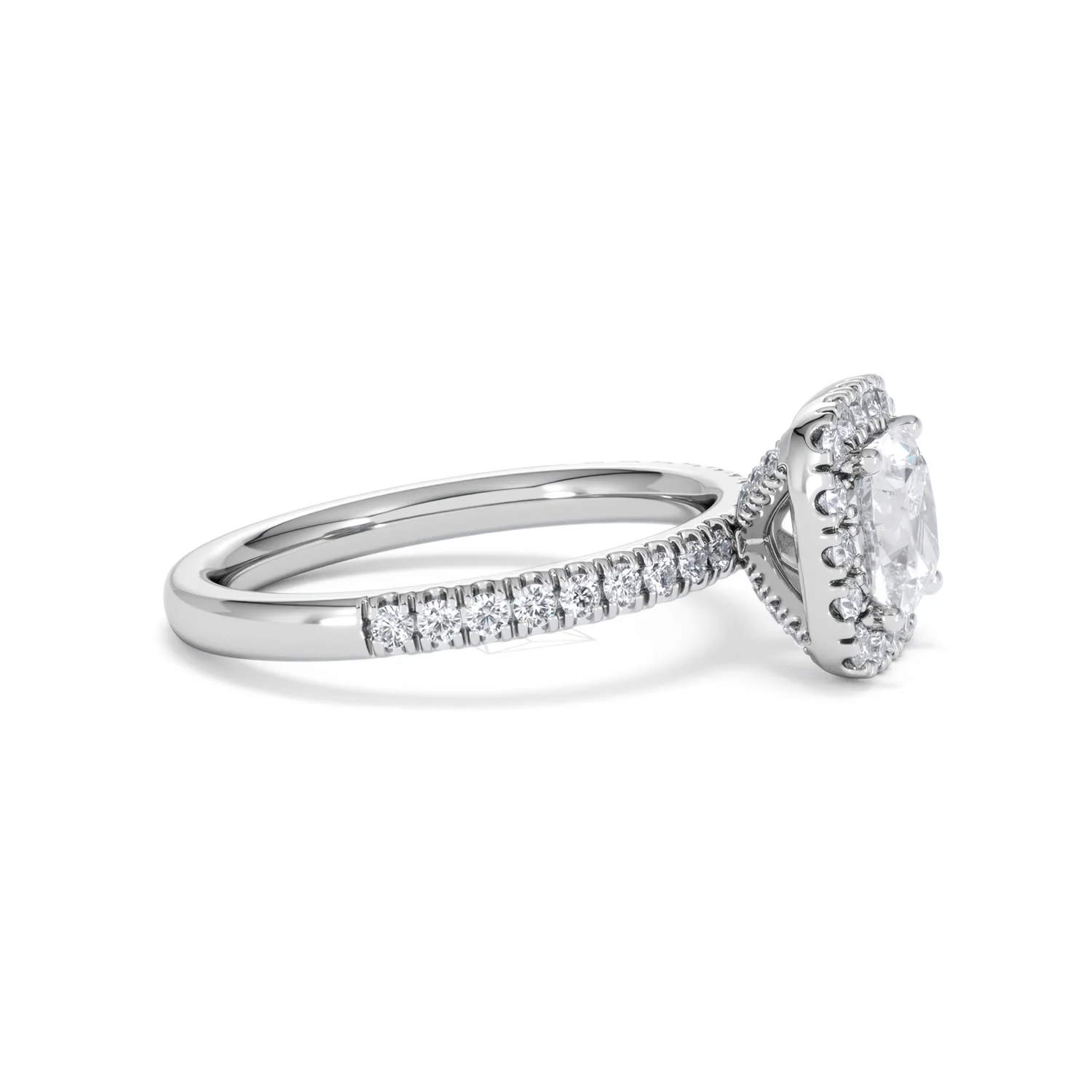 Beatrice Lab Diamond Halo Engagement Ring in Platinum 1.65ct F/VS1 - Image 24