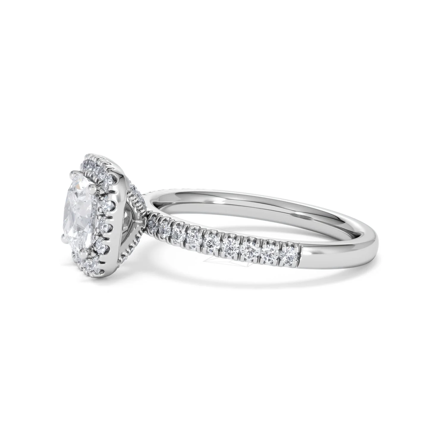 Beatrice Lab Diamond Halo Engagement Ring in Platinum 1.65ct F/VS1 - Image 72