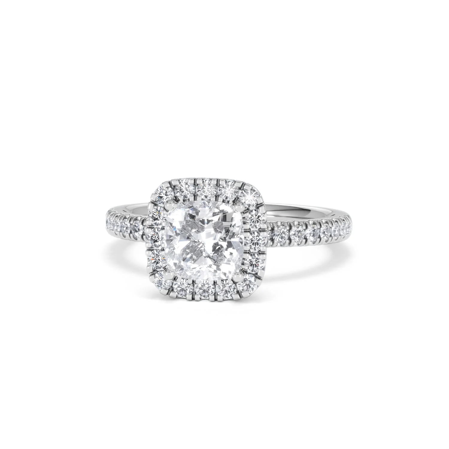 Beatrice Lab Diamond Halo Engagement Ring in Platinum 1.65ct F/VS1 - Image 86