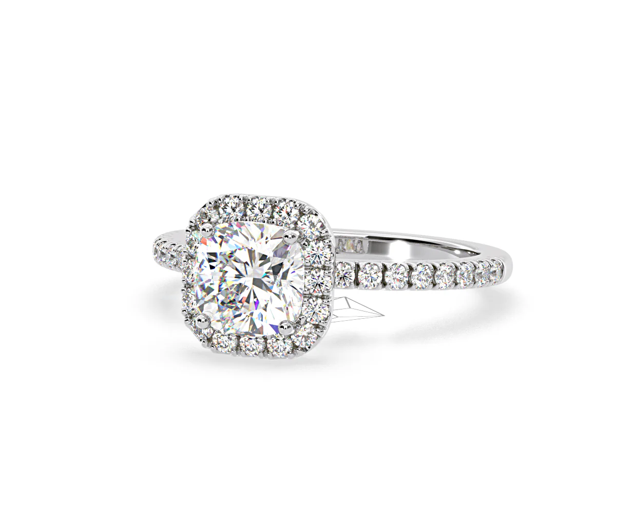 Beatrice Lab Diamond Halo Engagement Ring in Platinum 1.65ct F/VS1 - Image 92