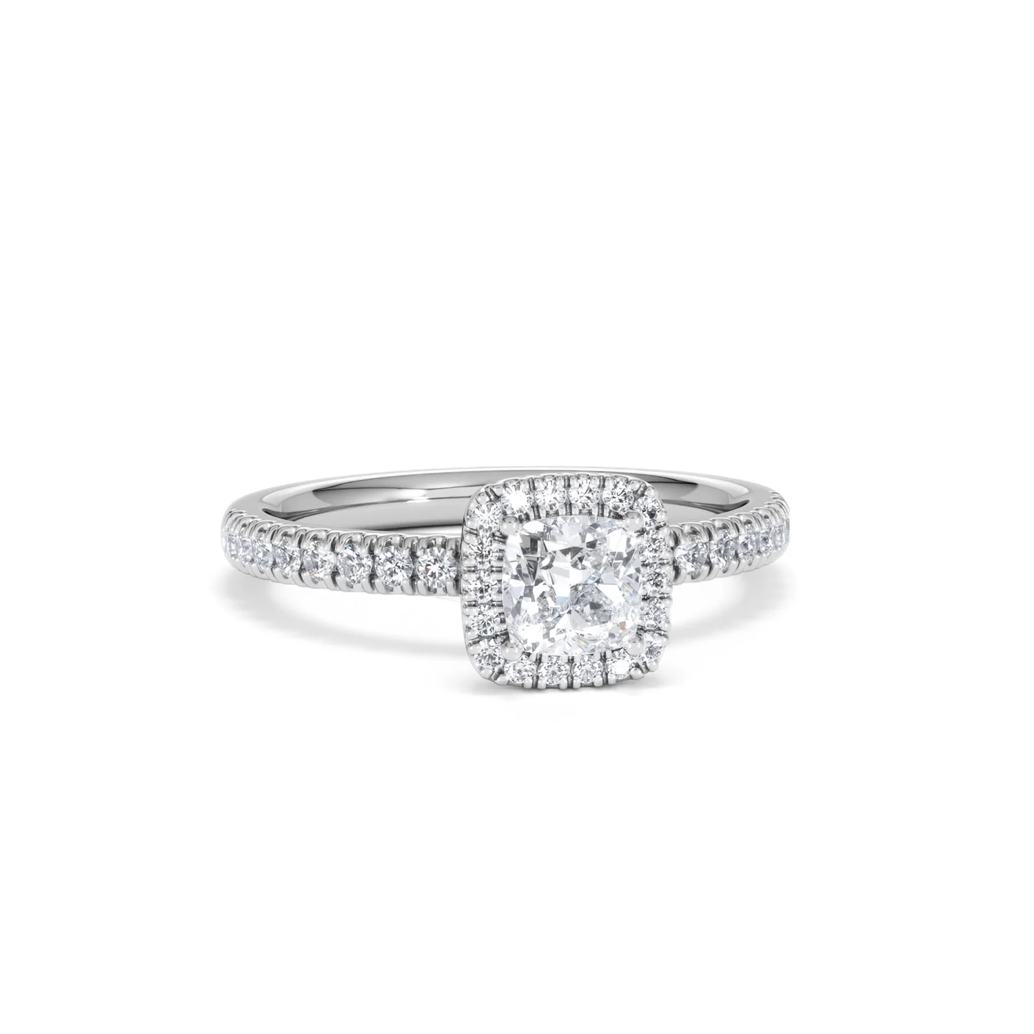 Beatrice Lab Diamond Halo Engagement Ring in Platinum 1ct F/VS1 - Image 10
