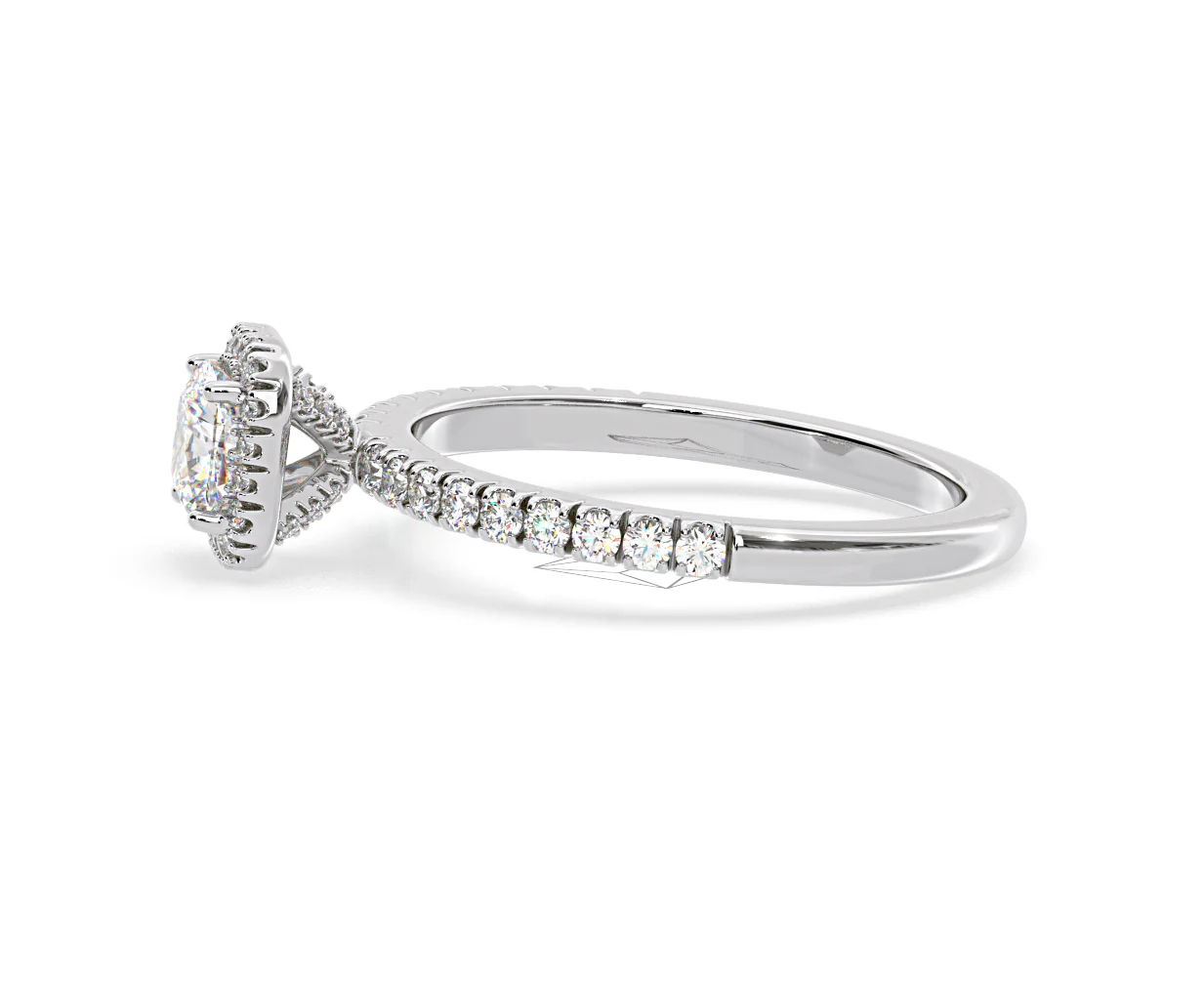 Beatrice Lab Diamond Halo Engagement Ring in Platinum 1ct F/VS1 - Image 106