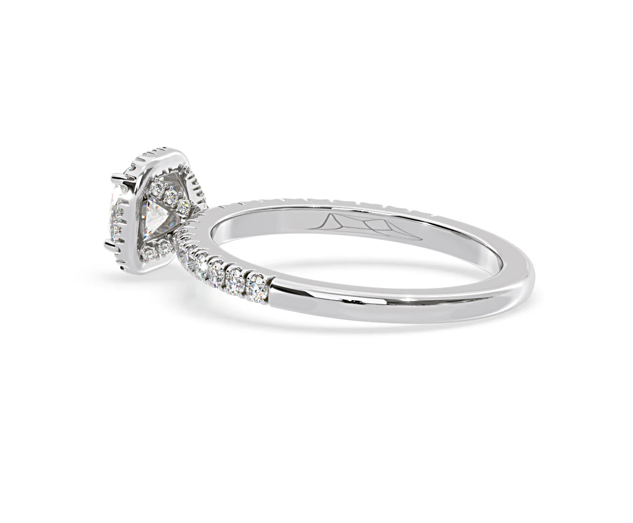 Beatrice Lab Diamond Halo Engagement Ring in Platinum 1ct F/VS1 - Image 114